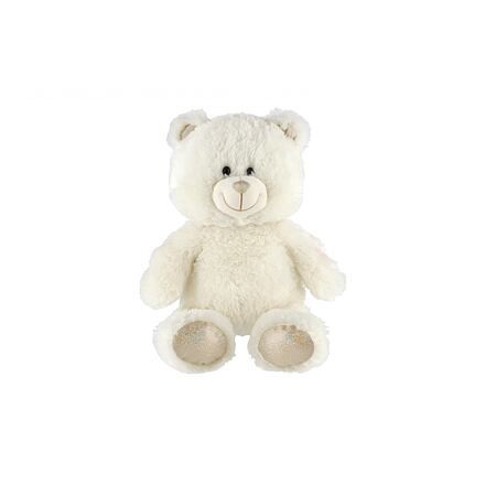 Teddies Rojko medvedík biely svietiaci s hudbou