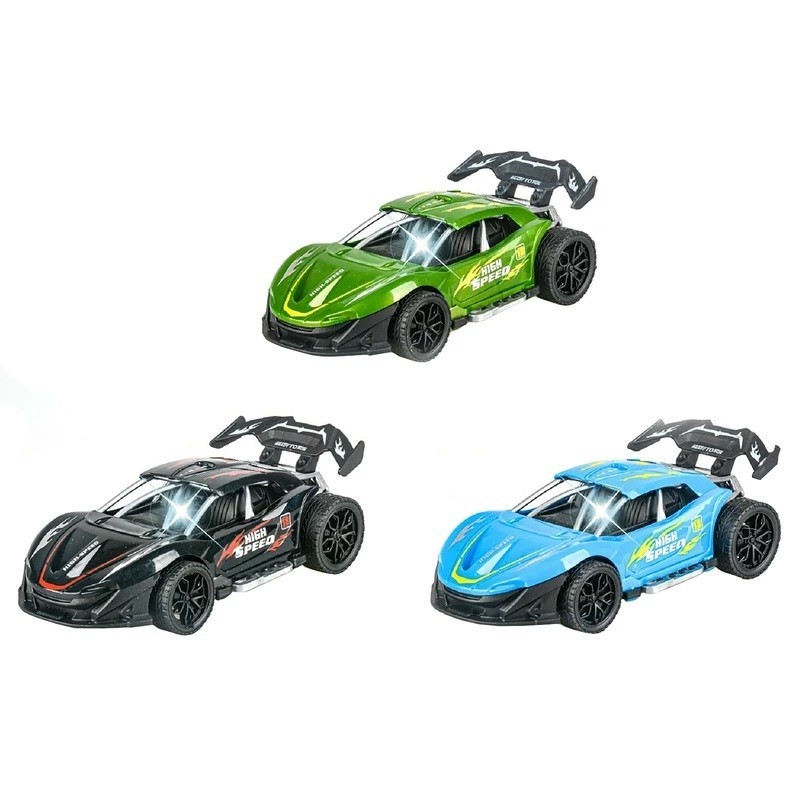 Auto závodné s efektmi 16 cm - čierna