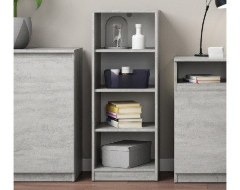 Polovysoký regál Carlos, sivý betón, šírka 40 cm%