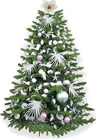 LAALU Ozdobený stromček POLÁRNA RUŽOVÁ II 360 cm