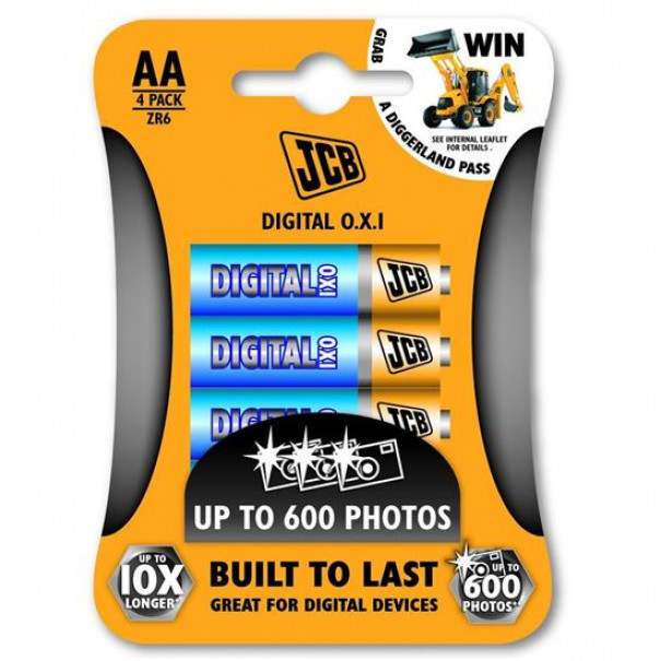 Baterie JCB Oxi Digital alkalická AA 4ks