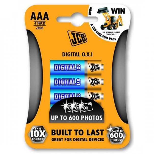 Baterie JCB Oxi Digital alkalická AAA 4ks