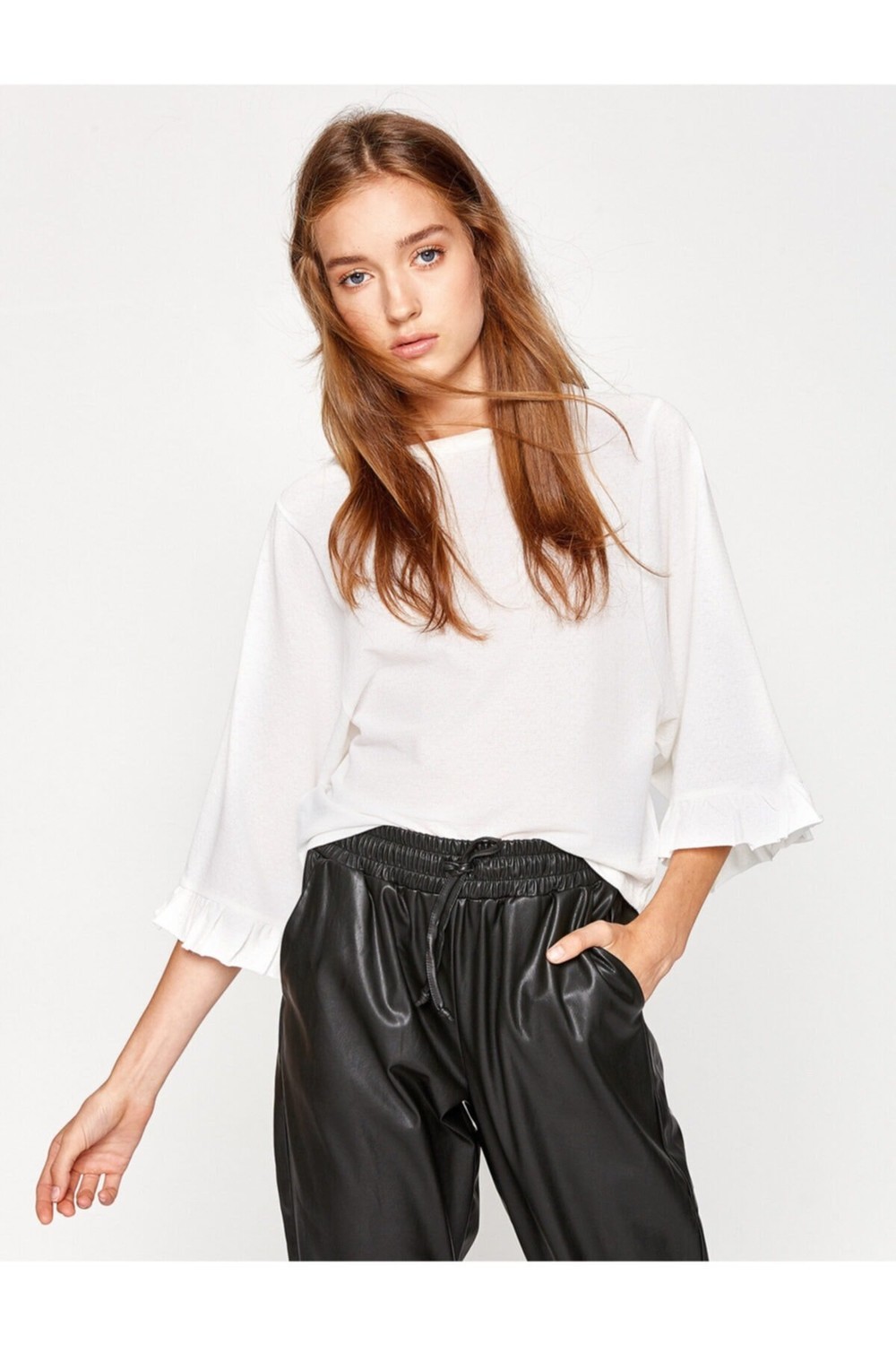 Koton Women's White T-Shirt