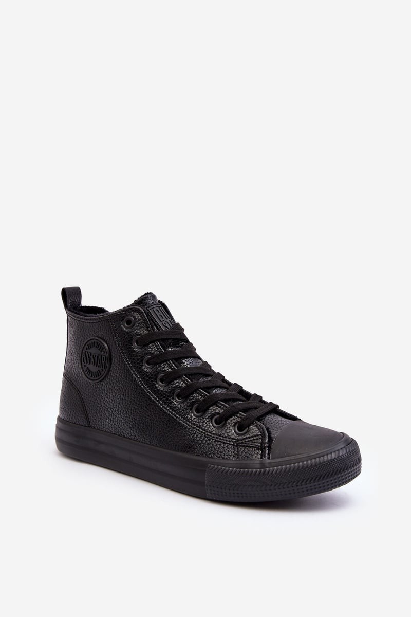 Insulated men's sneakers with Black Big Star zipper