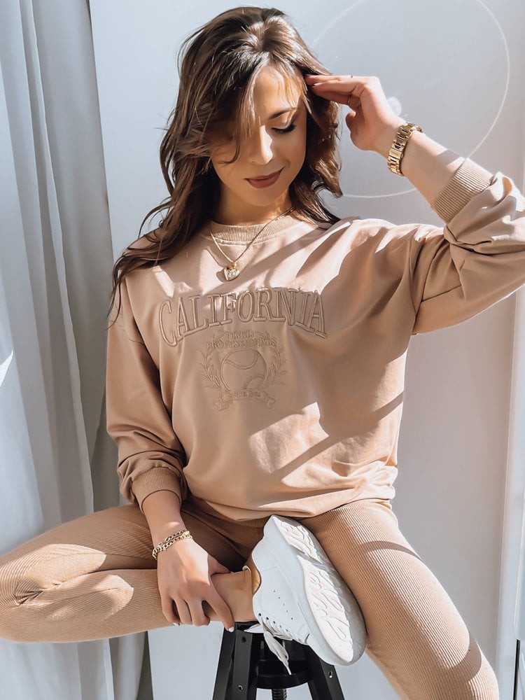 Women's sweatshirt CALIFORNIA DREAM beige Dstreet