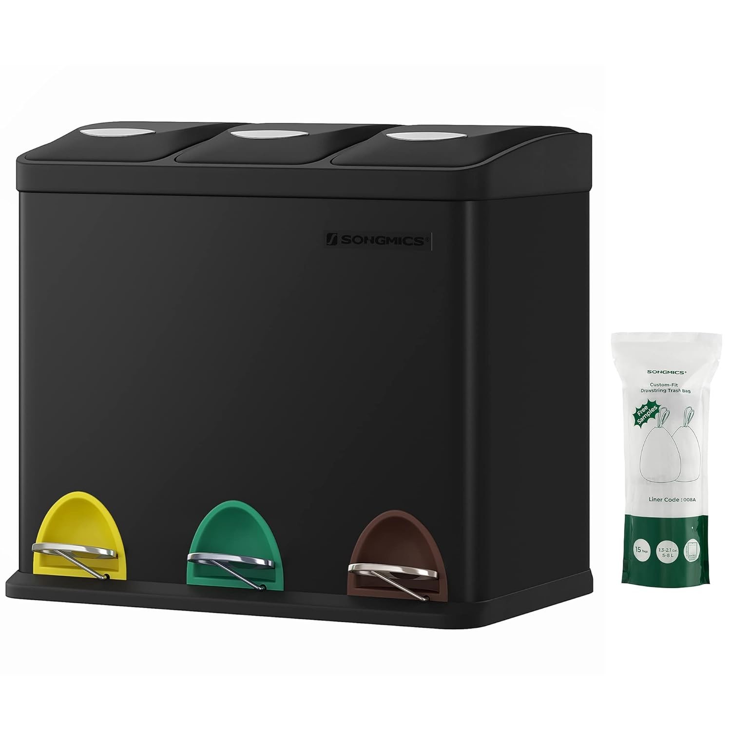 Odpadkový koš na tříděný odpad Rubbie černý