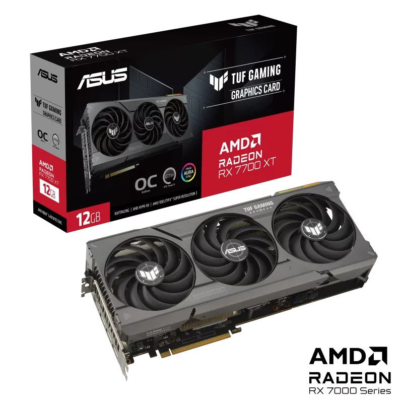 12GB GDDR6, RX 7700 XT, 20GB GDDR6, 3xDP, 1xHDMI