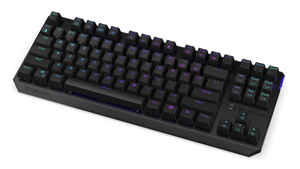 Endorfy herná klávesnica Thock TKL Wireless Red/ bezdrôtová / USB / red switch / mechanická / CZ layout / čierna RGB