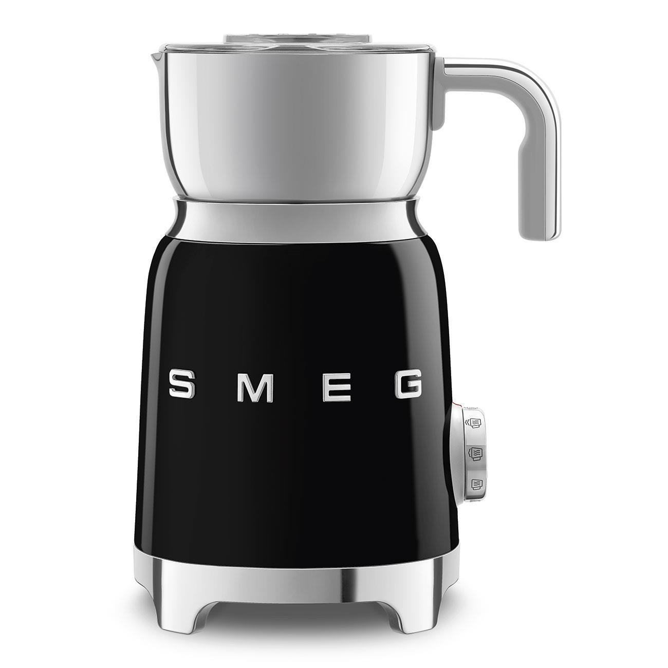 Smeg MFF11BLEU napeňovač mlieka, 500 W, 600 ml / 2, 5 šálky, horúca čokoláda / mlieko, ľahká pena, čierny