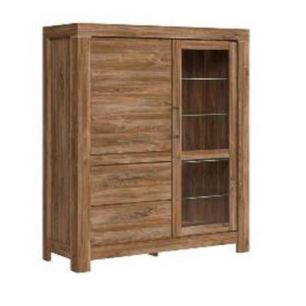 Welnova VITRÍNA, farby duba, 115/158,5/42 cm