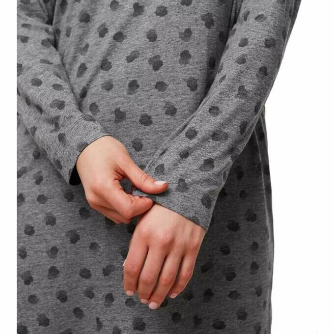 Dámska nočná košeľa Endless Comfort NDK LSL - Triumph tmavě šedý melange (M034) 046