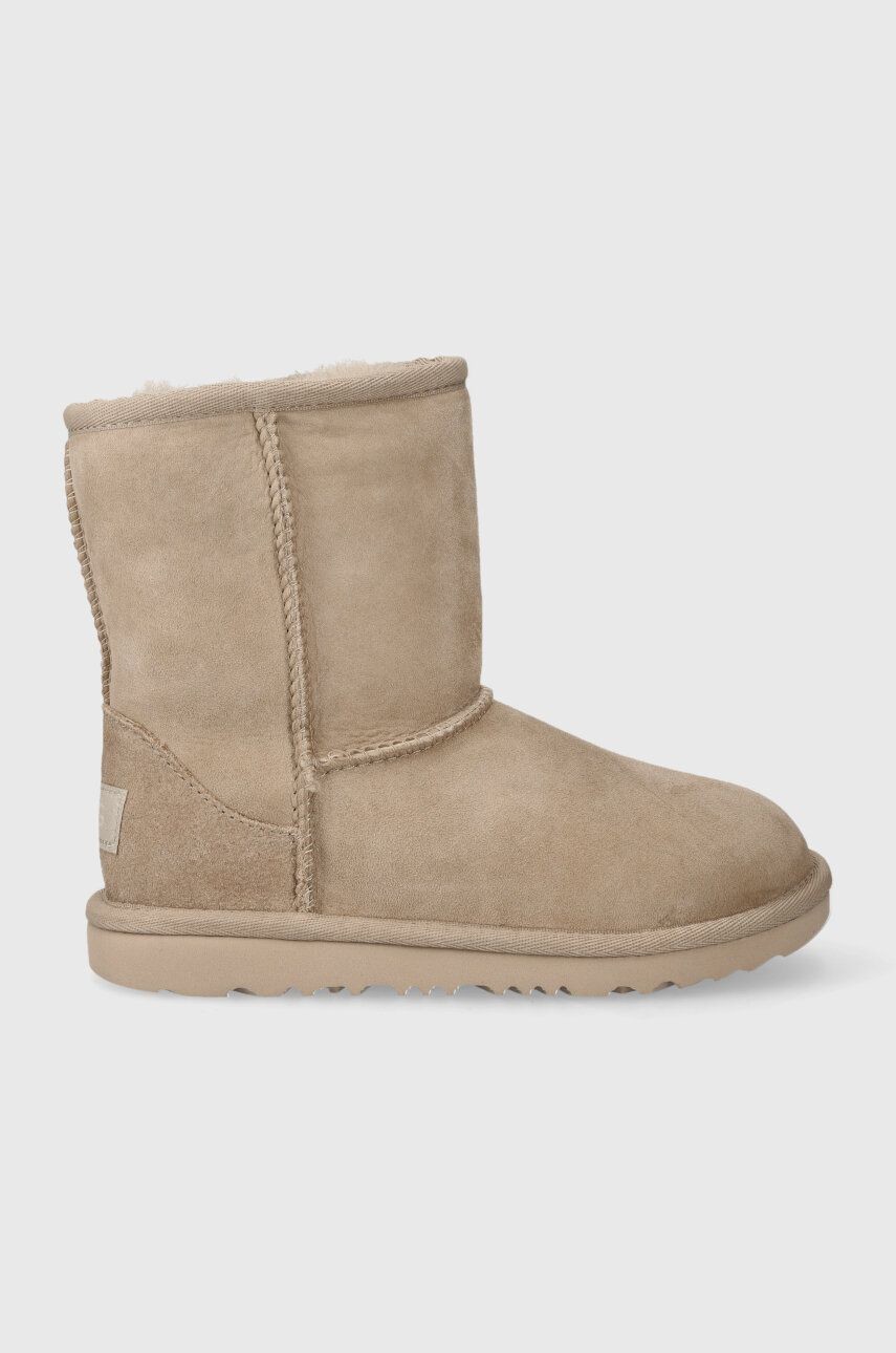 Detské semišové snehule UGG Classic II béžová farba