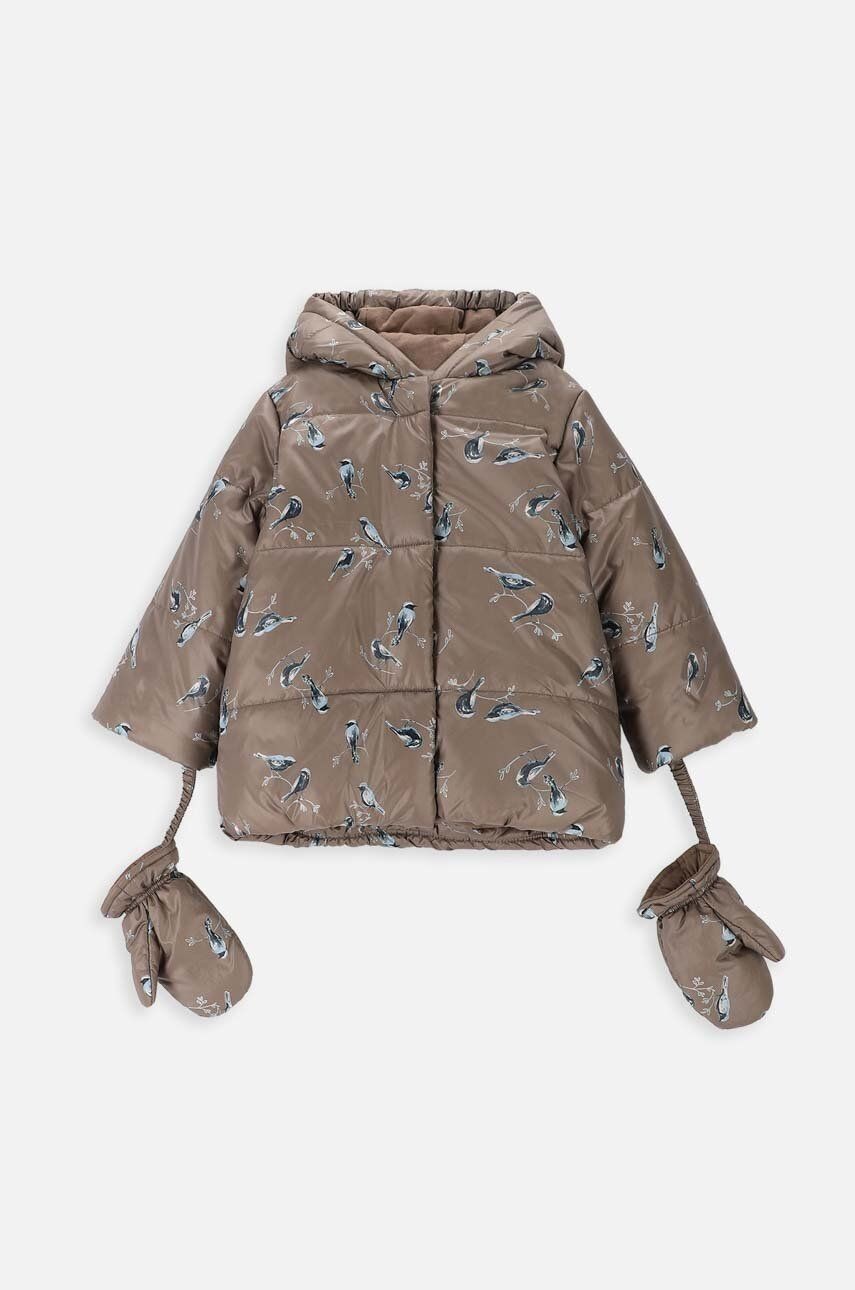 Bunda Coccodrillo ZC3152103OGN OUTERWEAR GIRL NEWBORN hnedá farba
