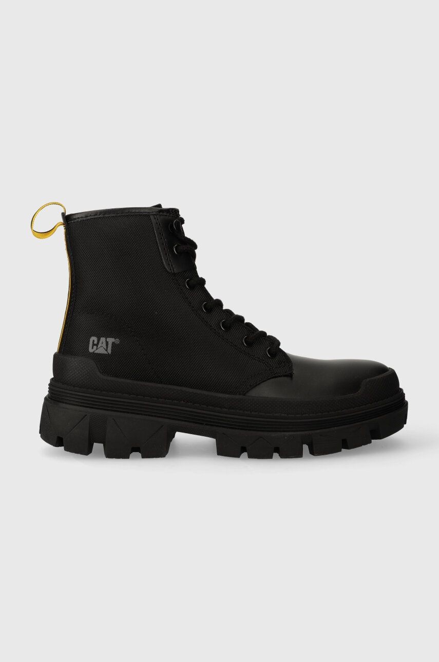 Topánky Caterpillar HARDWEAR HI dámske, čierna farba, na plochom podpätku, P111327
