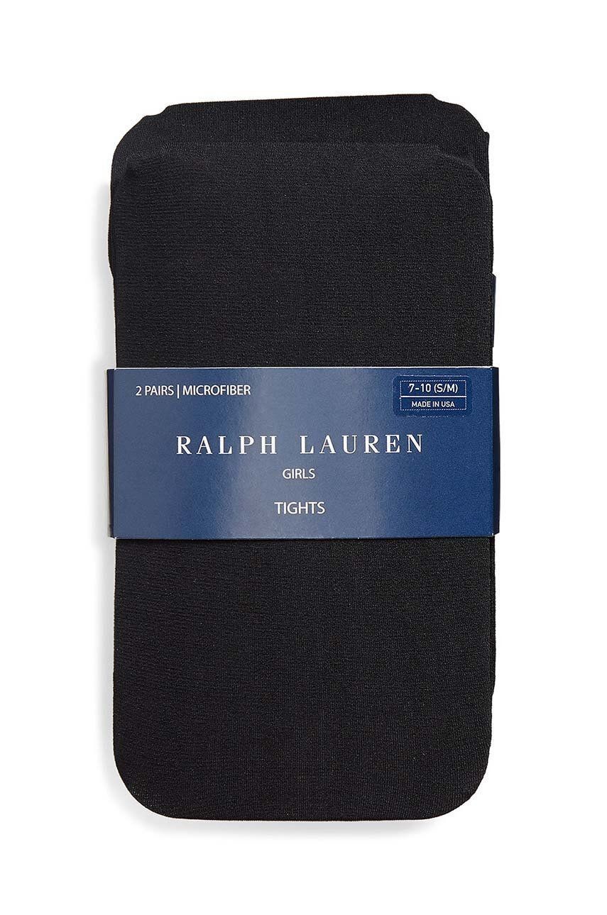 Detské pančuchy Polo Ralph Lauren 2-pak čierna farba