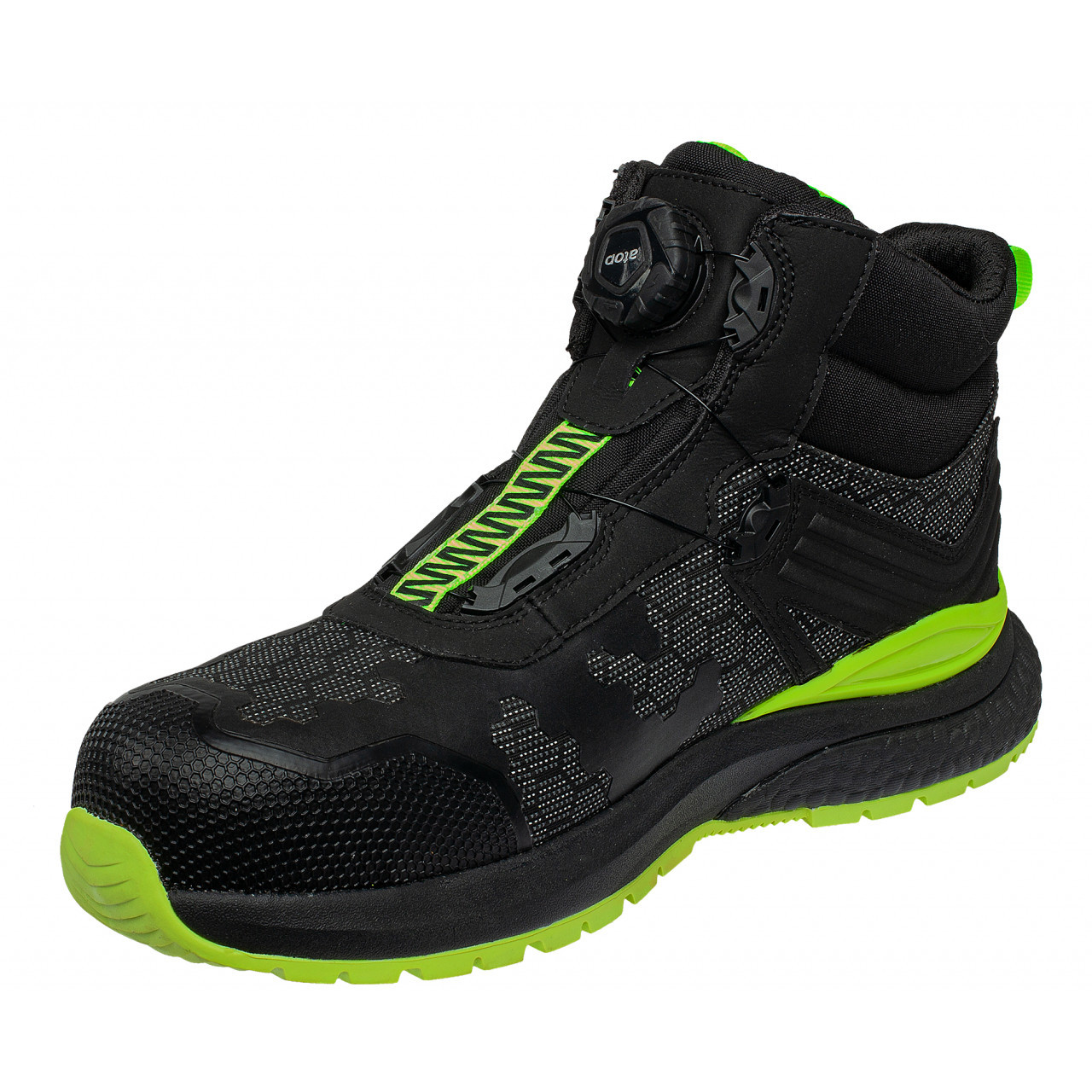 Pracovná obuv Bennon Predator S3 ESD High - čierne-zelené, 47