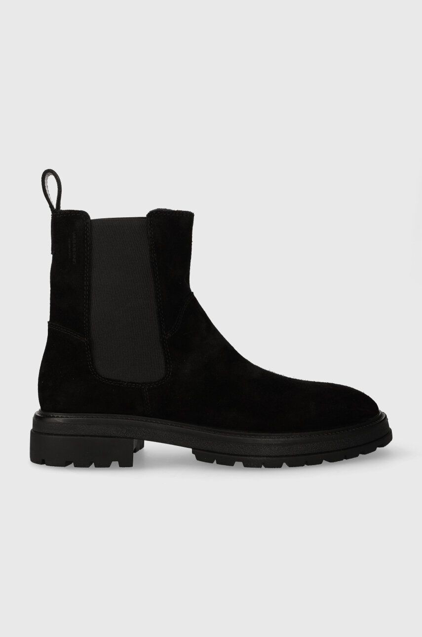 Semišové topánky Vagabond Shoemakers JOHNNY 2.0 pánske, čierna farba, 5679.040.20