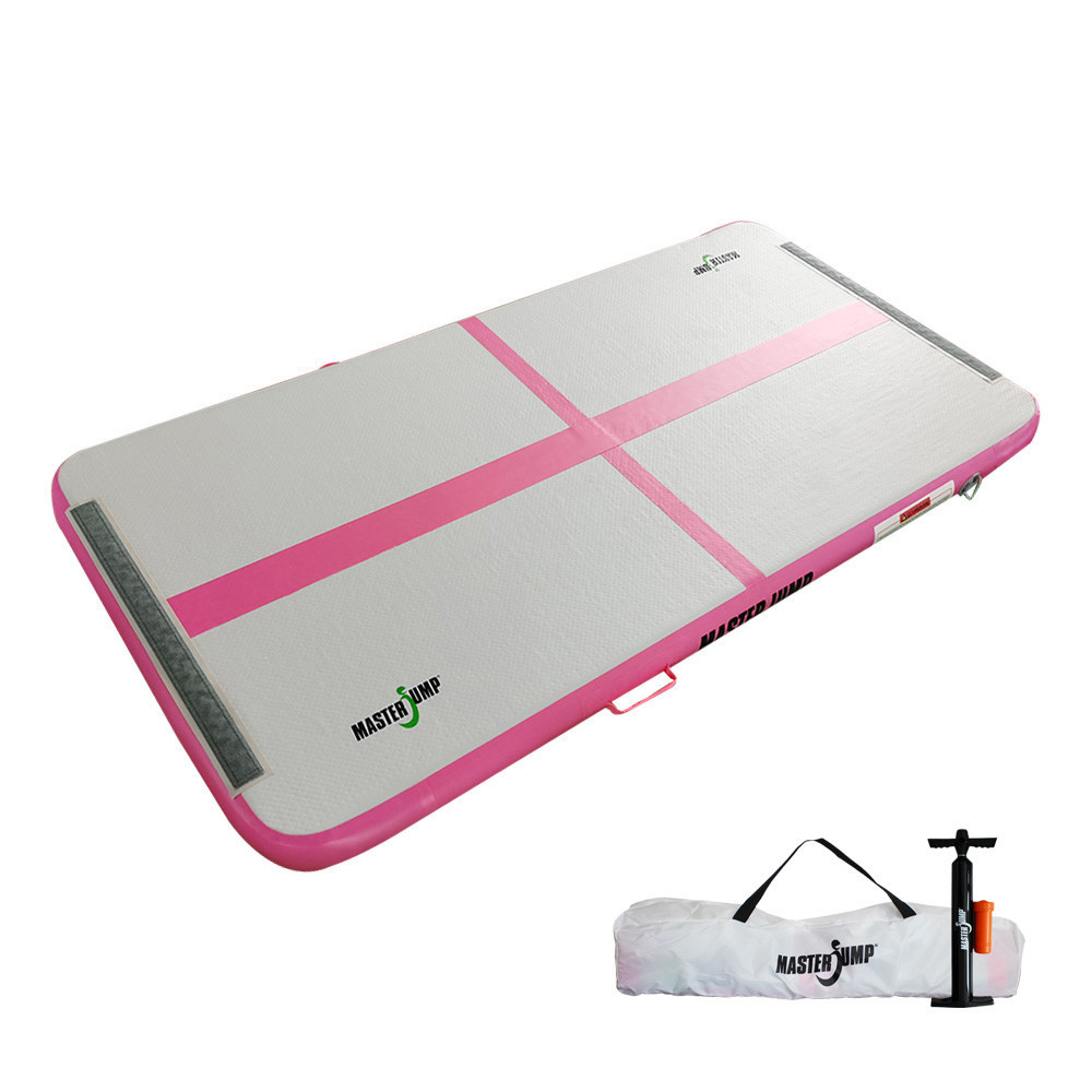 Airtrack MASTER nafukovacia žinenka 200 x 100 x 10 cm - ružová - biela