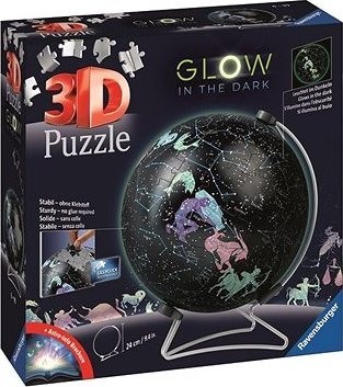 Puzzle-Ball Svietiaci glóbus: Hviezdna obloha 180 dielikov