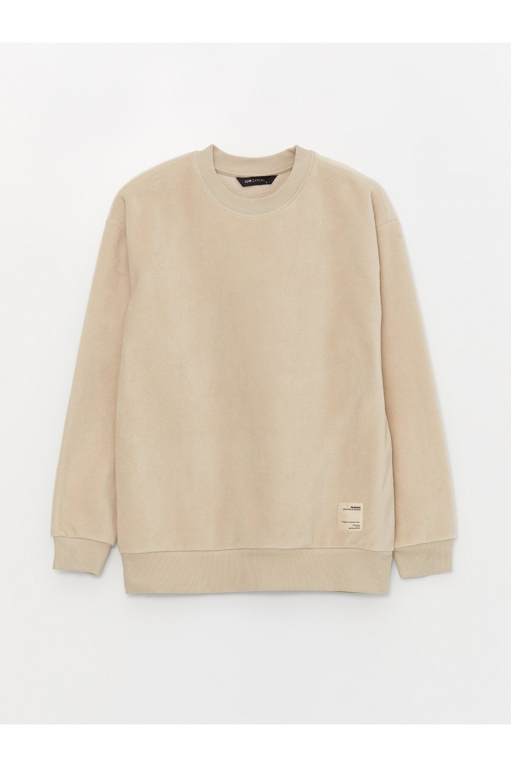 LC Waikiki Crew Neck Long Sleeve Fleece Men's Sweatshirt.