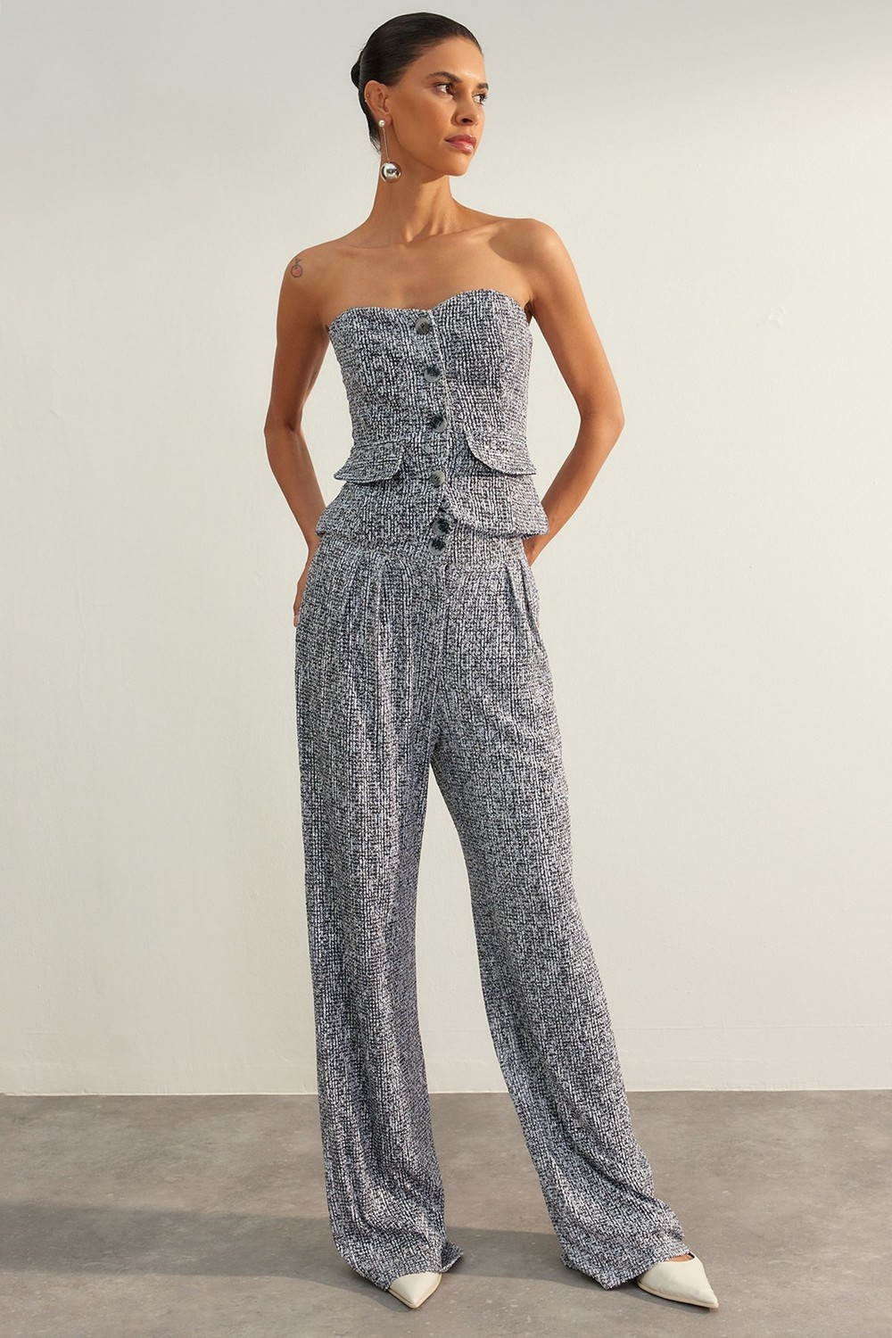 Trendyol Multicolored Shimmering Sequin Sequin Pants