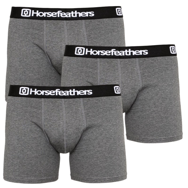 3PACK Mens Boxers Horsefeathers Dynasty Heather Anthracite (AM067B)