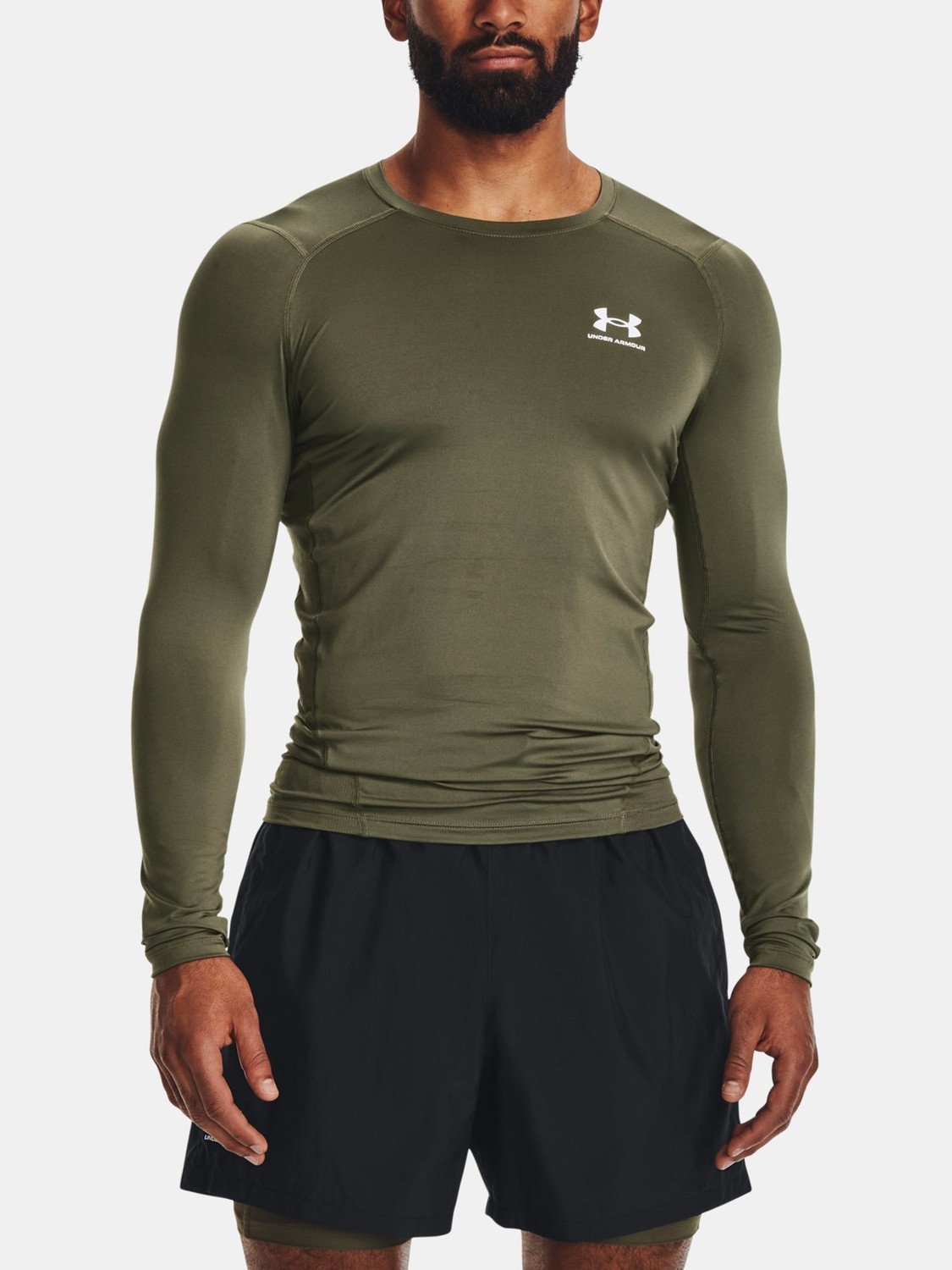 Under Armour T-Shirt UA HG Armour Comp LS-GRN - Men's