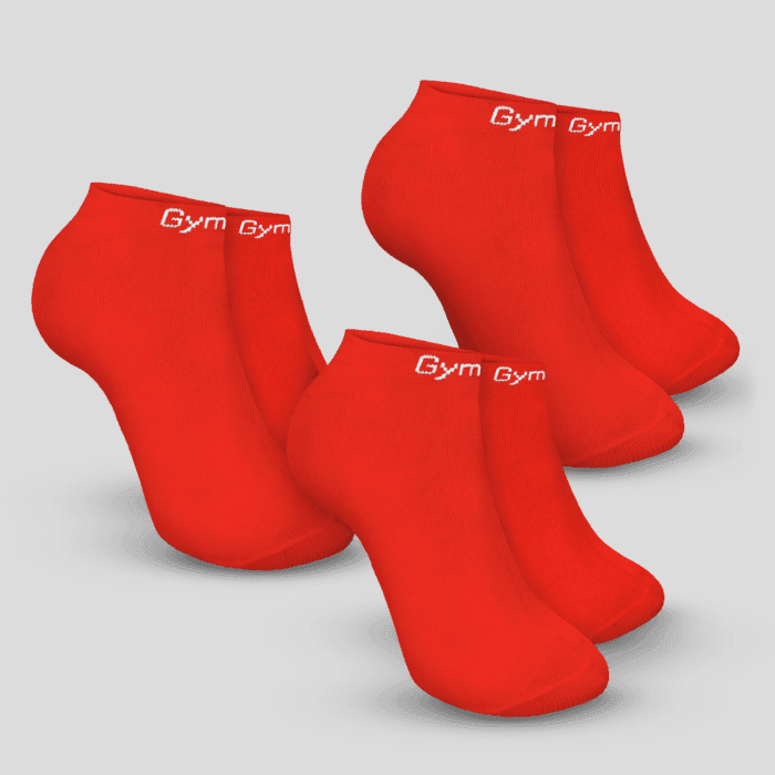 GymBeam Ponožky Ankle Socks 3Pack Hot Red  XL/XXLXL/XXL