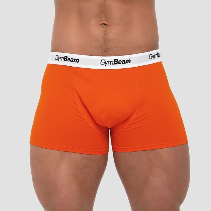 GymBeam Pánske boxerky Essentials 3Pack Orange  XLXL