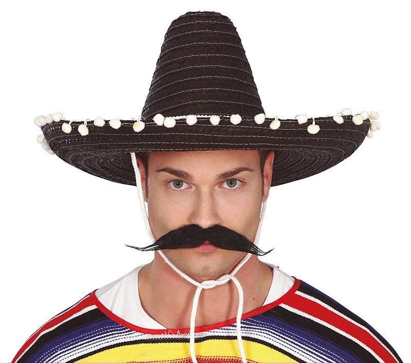 Guirca Sombrero - Čierne 45 cm