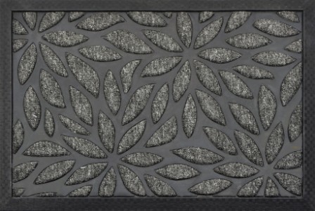 Obdélníková rohožka PLANTS 40x60 cm šedá