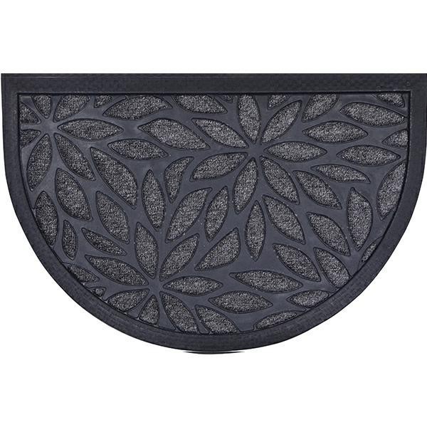 Půlkruhová rohožka PLANTS 40x60 šedá