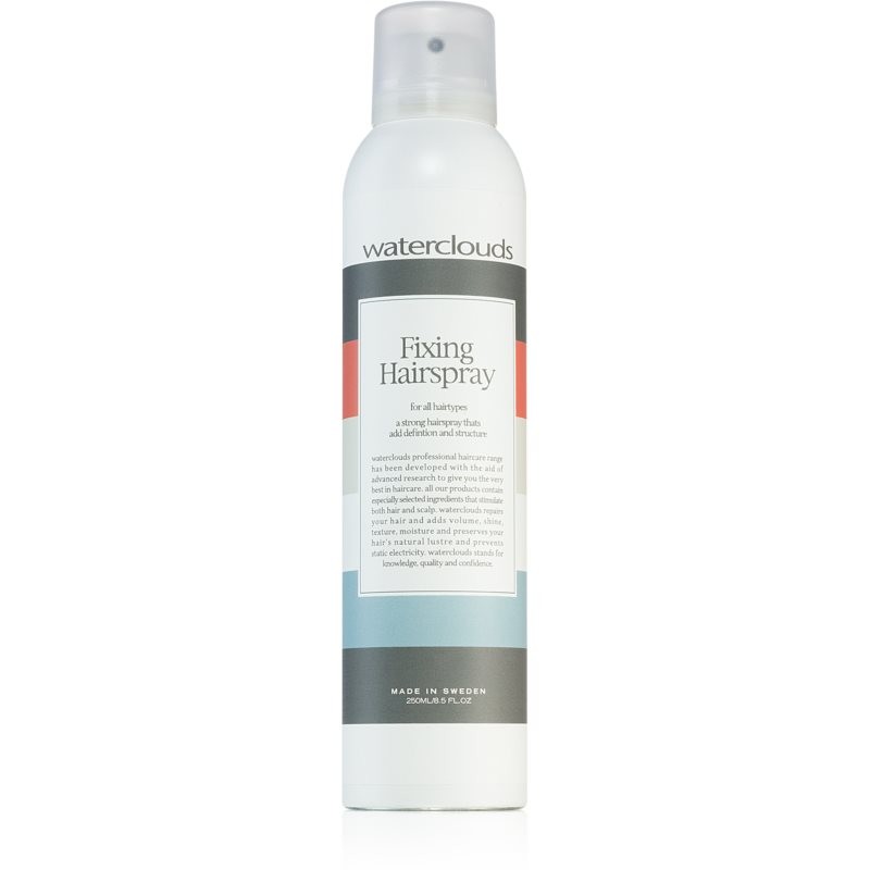 Waterclouds Fixing Hair Spray lak na vlasy so silnou fixáciou pre definíciu a tvar 250 ml