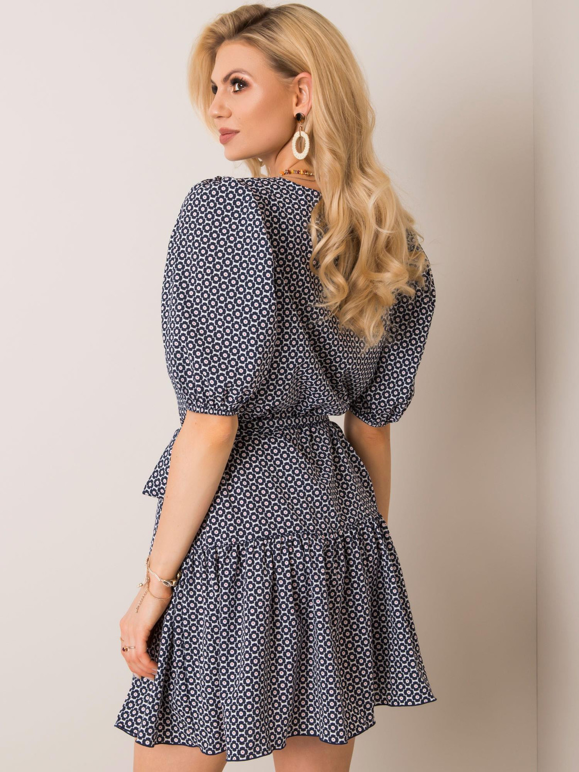 Šaty LK SK 508151.34P tmavo modrá a červená 36