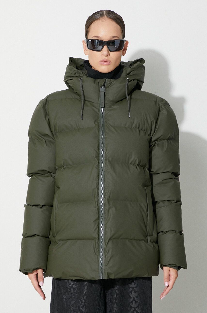 Bunda Rains 15120 Jackets zelená farba, zimná