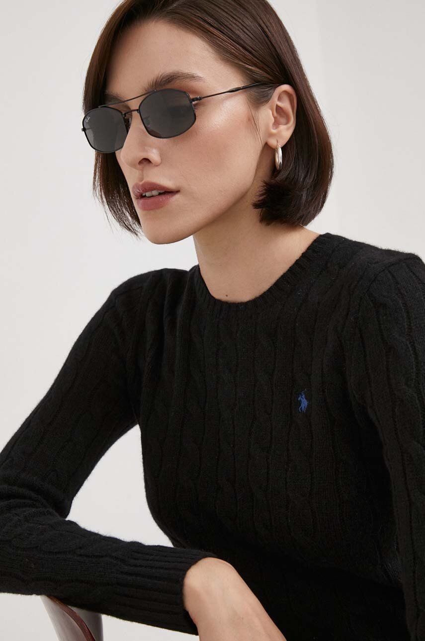 Slnečné okuliare Ray-Ban dámske, šedá farba