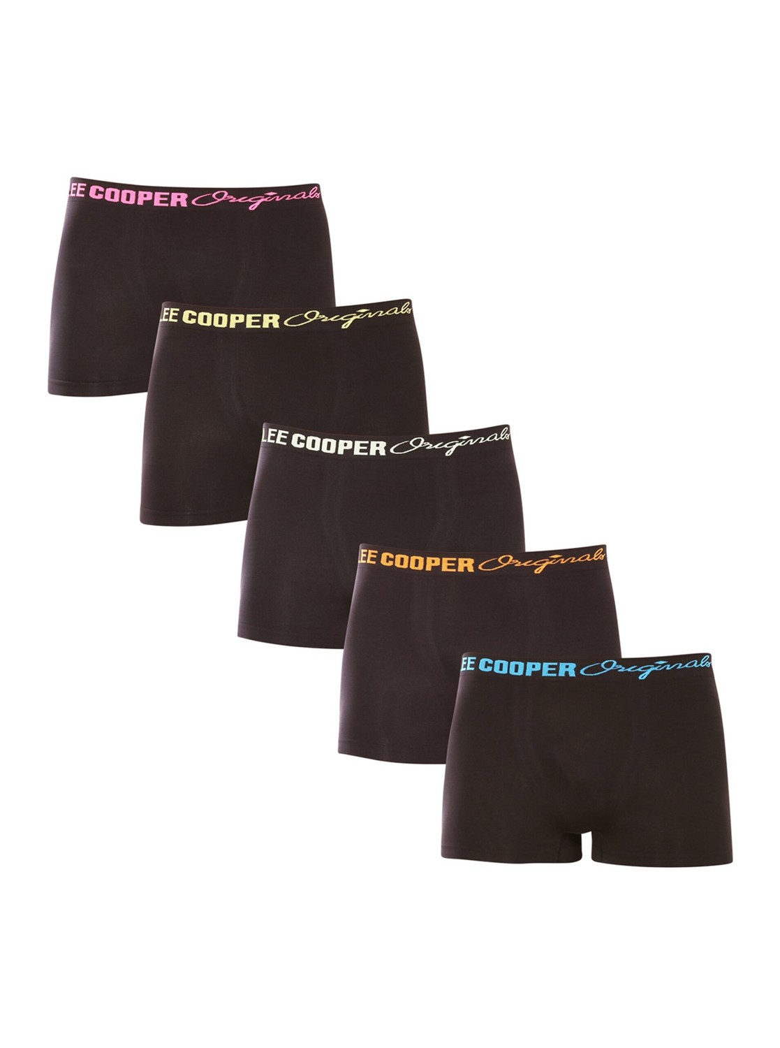Súprava piatich párov pánskych boxeriek v čiernej farbe Lee Cooper