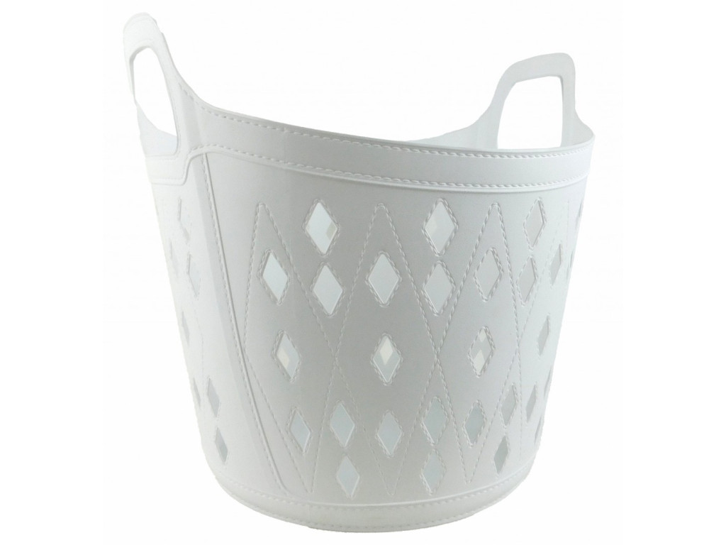 MAKRO - Kôš na prádlo 37x39cm, biely