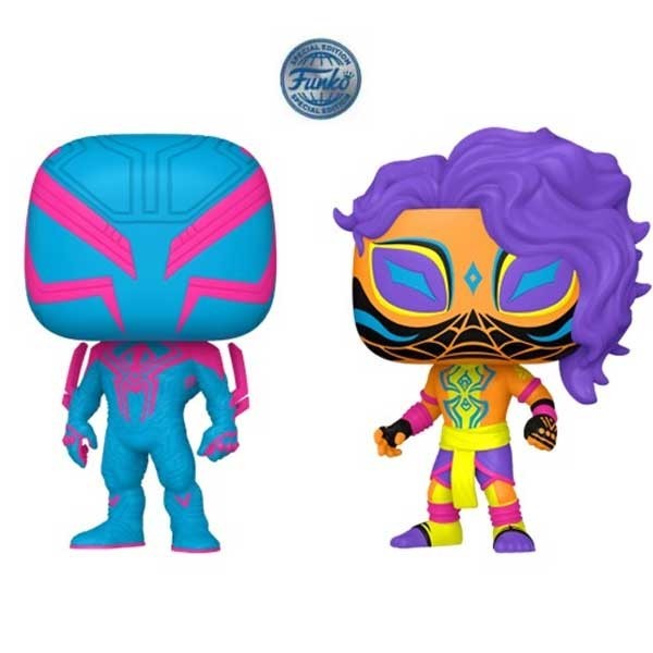 POP! 2 Pack Spider Man 2099 & Spider India (Marvel) Special Edition (Blacklight) 2 pack