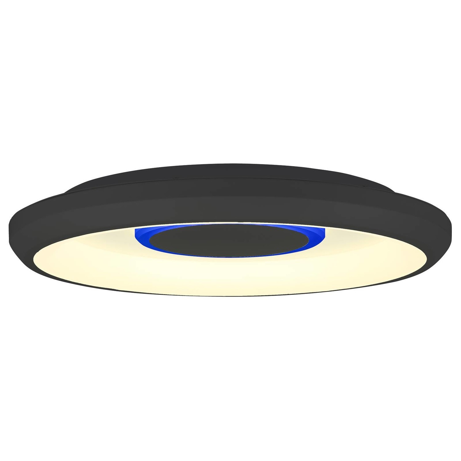 Lindby Lynden LED svetlo Ø 38 cm čierna smart