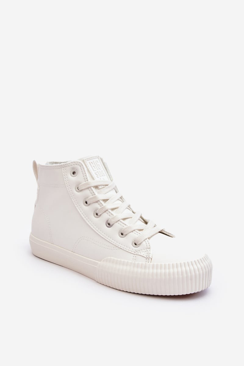 Women's insulated sneakers with zipper White Big Star MM274017