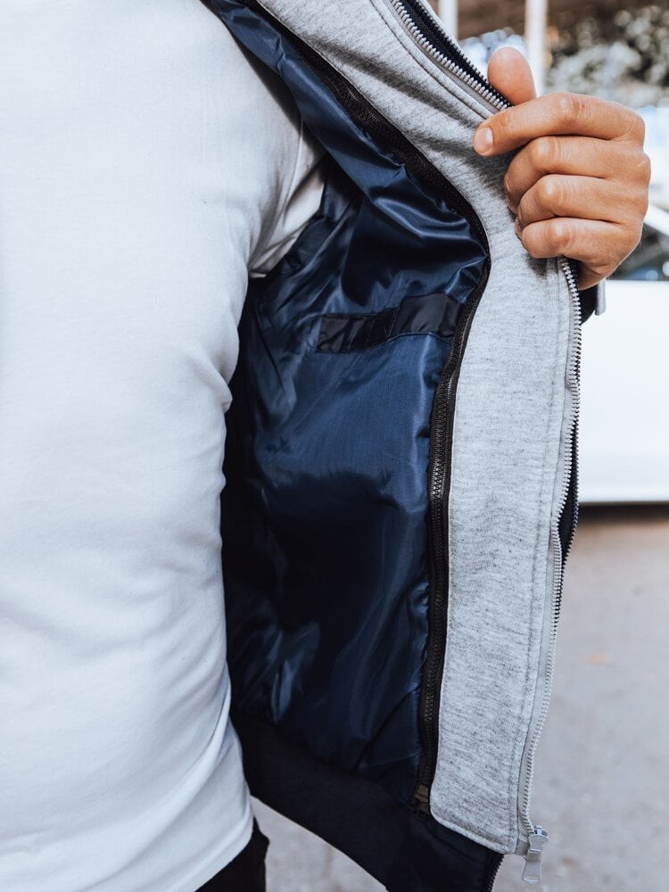 Men's quilted winter jacket, navy blue, Dstreet