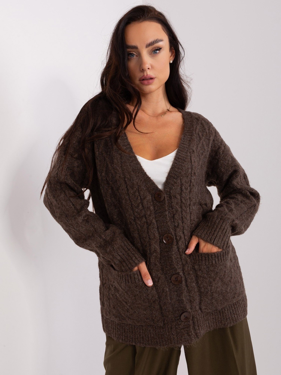 Brown cardigan