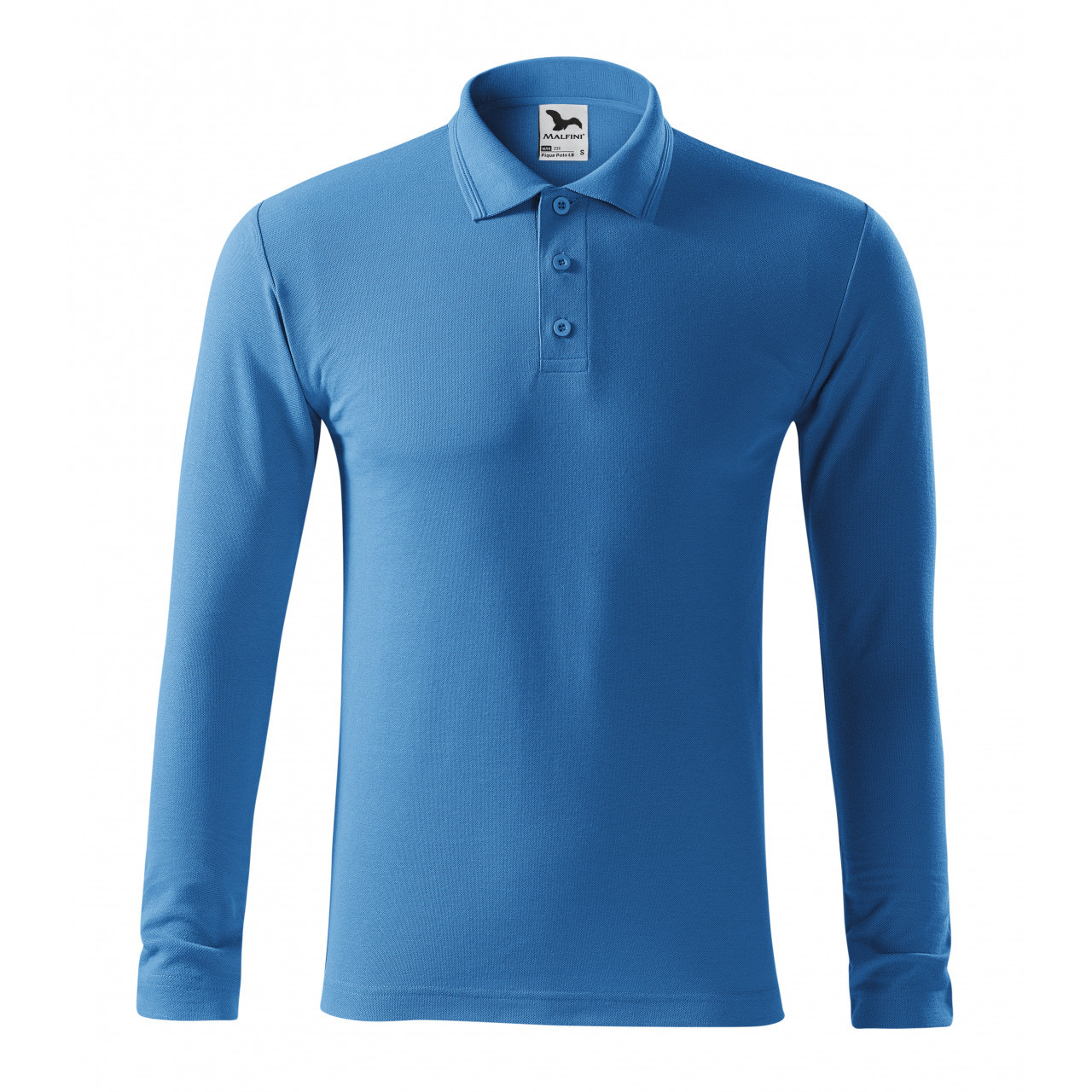 Pánske polo tričko Malfini Polo LS - azúrová, S