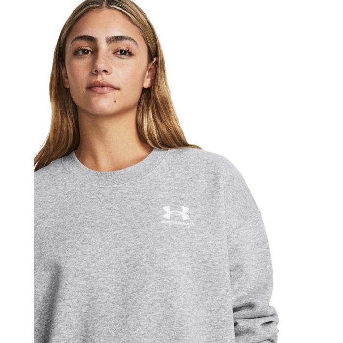 Under Armour Dámska Mikina Essential Fleece OS Crew Grey  XLXL