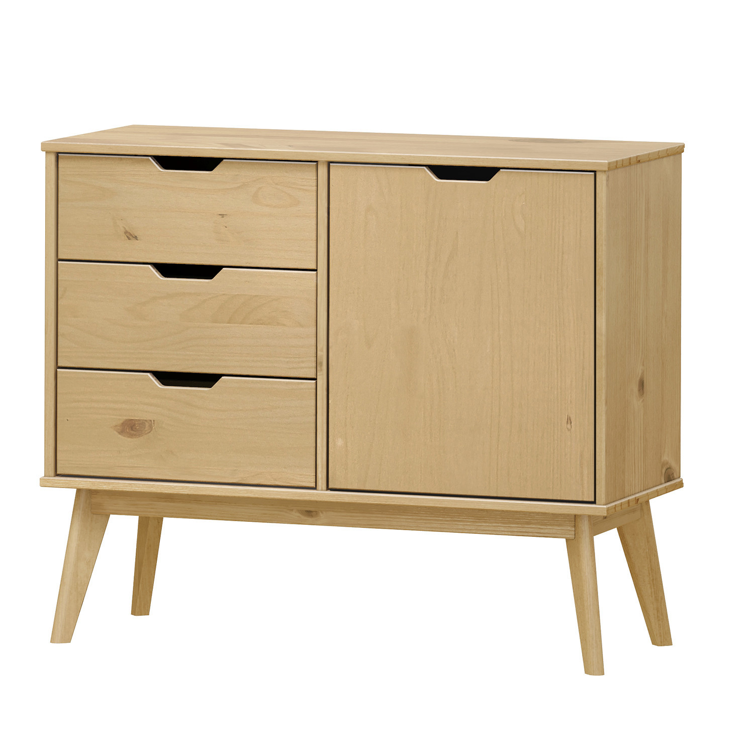 Komoda 1 dvere + 3 zásuvky BONITO vosk