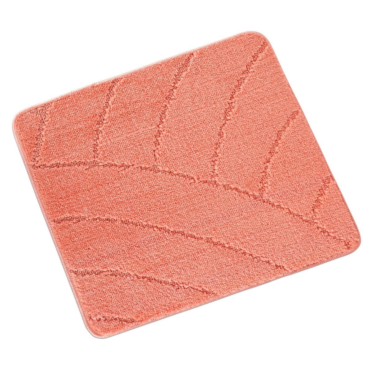 Bellatex Kúpeľňová predložka Bany bez výkroja Oblúky lososová, 60 x 50 cm