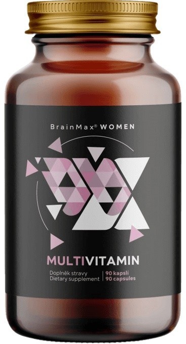 Brainmax women multivitamín, multivitamín pre ženy, 90 rastlinných