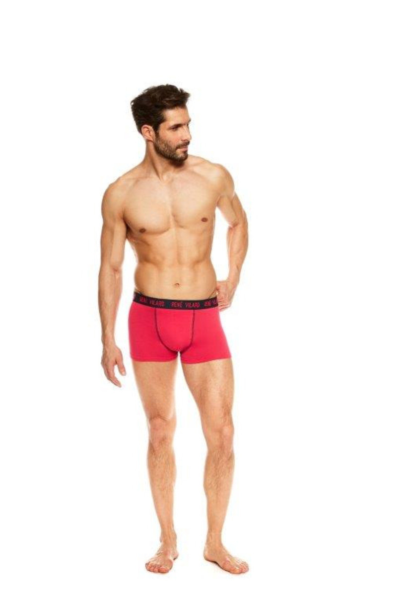 Pánske boxerky JAVA RENE VILARD 37188 Růžová XXL