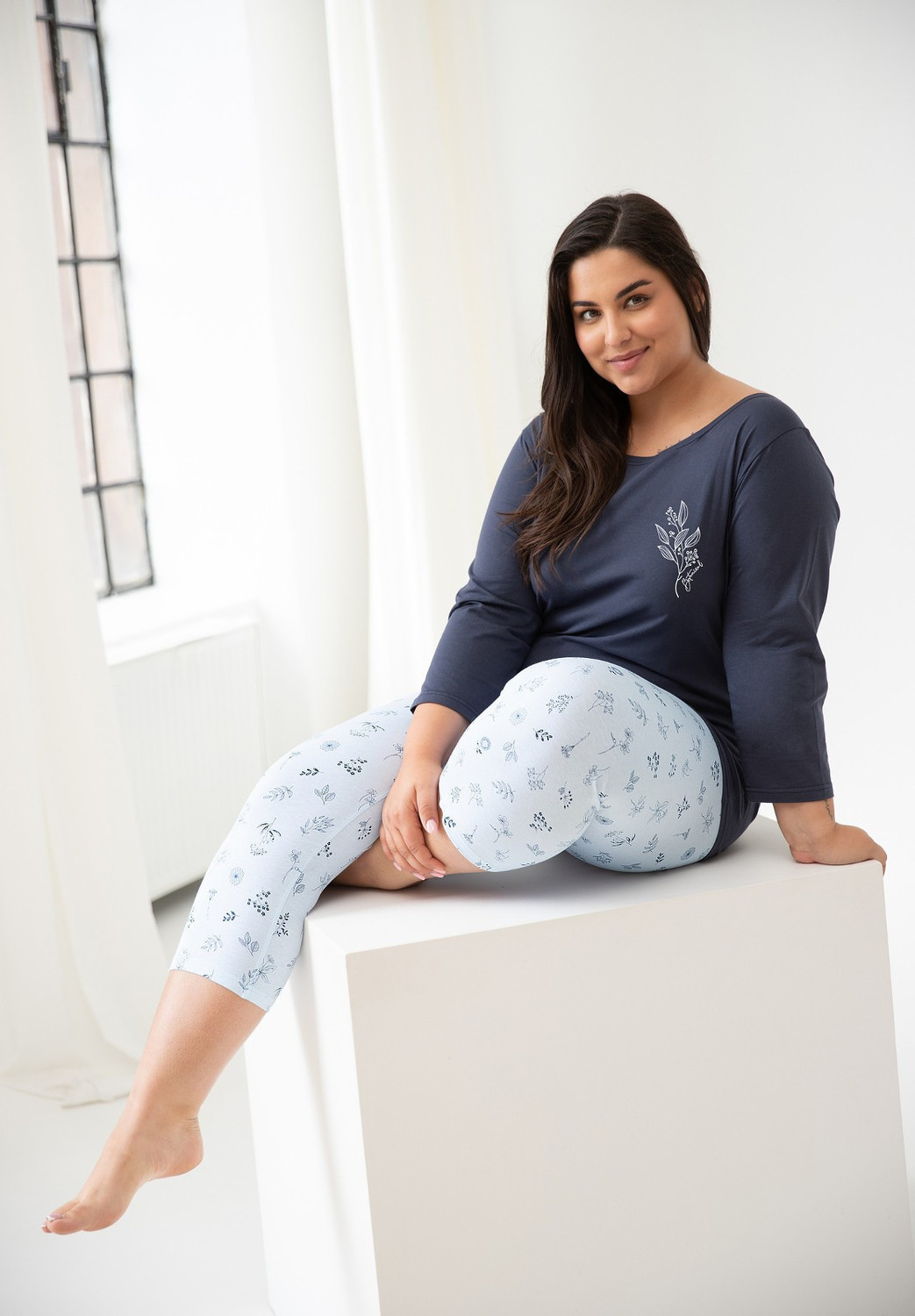Dámske pyžamo 3012 MAGNOLIA 2XL-3XL granát 2XL